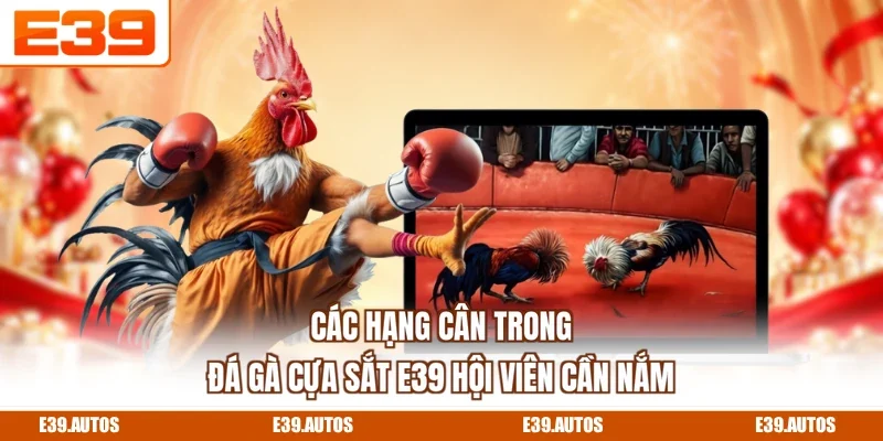 Các hạng cân trong đá gà cựa sắt E39 hội viên cần nắm